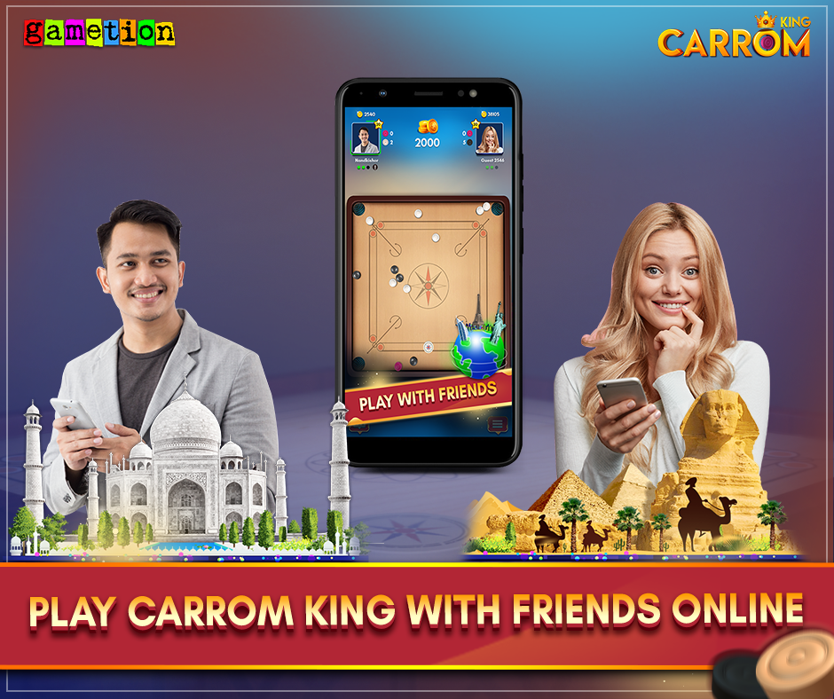 Carrom King play with friends