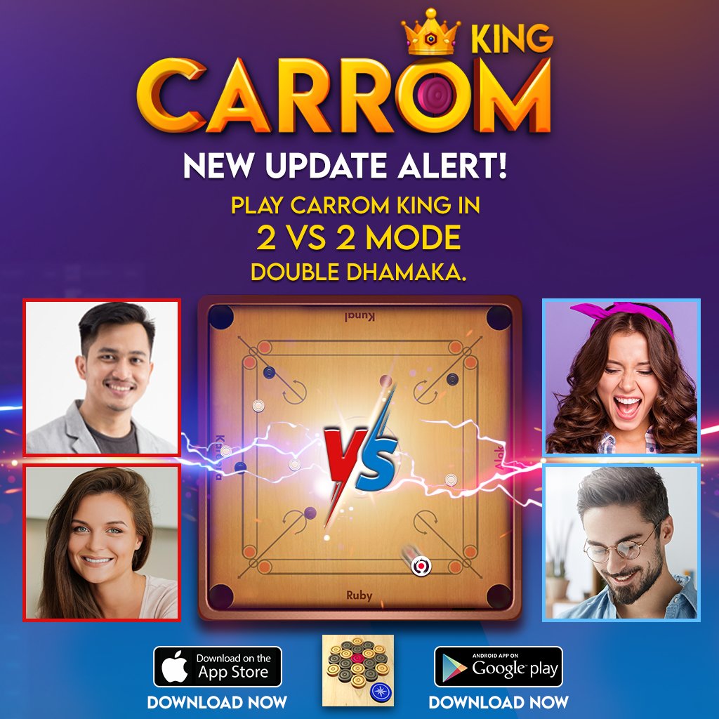 Carrom King releases Online 2 Vs.2 Team-Up mode! - Carrom King Blog